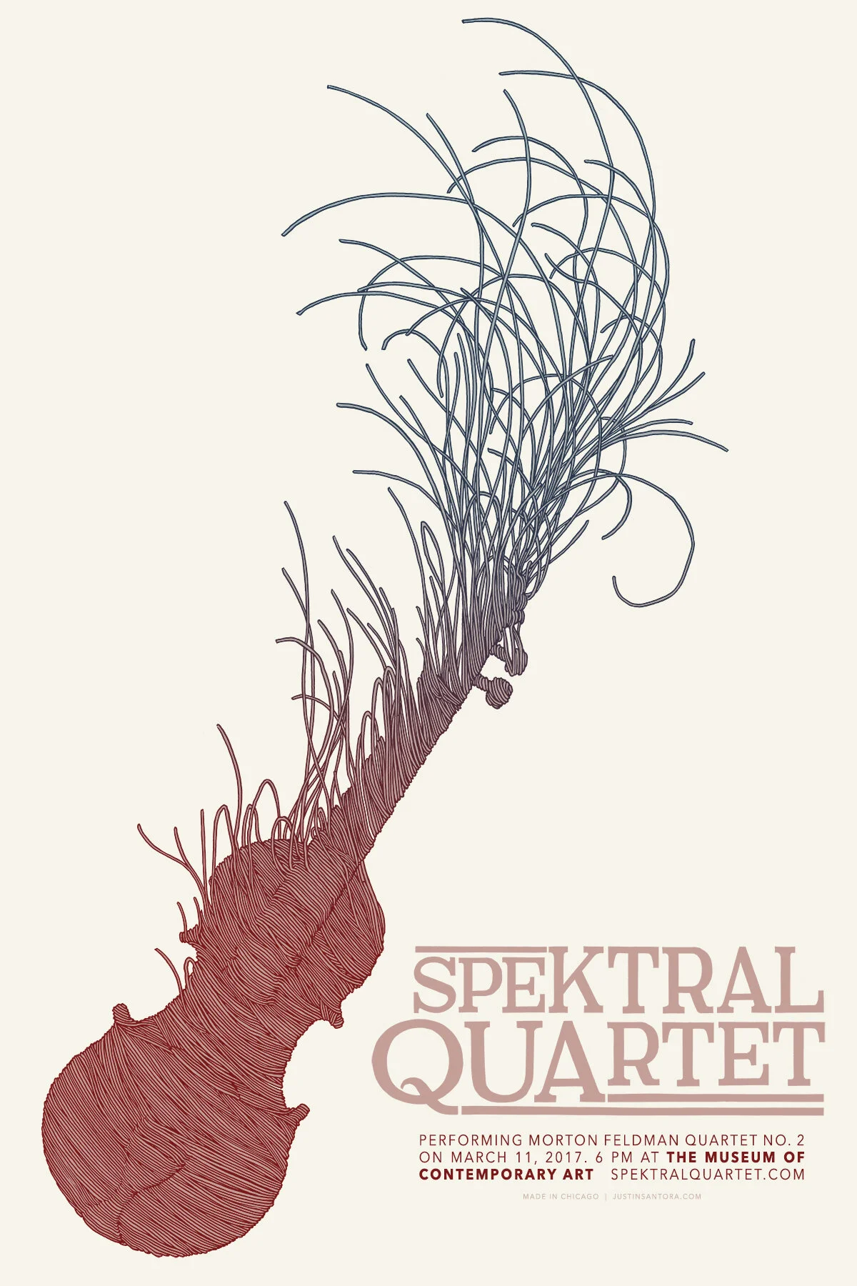 Hand-screened Concert Posters — Spektral Quartet